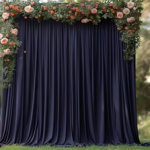 NAVY BLUE DRAPES