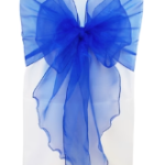 Royal blue chair ties