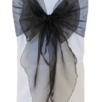 black chair ties