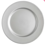 plain silver chargers