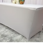 white spandex rectangular six feet Table cover
